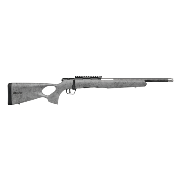 Savage Arms B22 Timberlite Thumbhole Rifle .22 LR 10rd Magazine 18" 1/2x28 Threaded Barrel Grey with Black Spiderweb
