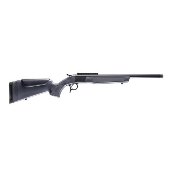 CVA Scout Single Shot Rifle .35 Whelen 22" Threaded Blued Barrel Grey Stock 0 MOA Pic Rail