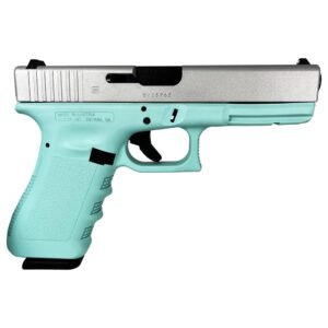 Glock 17 Gen 3 Custom "Robin's Egg Blue Frame Crushed Silver Slide" Handgun 9mm Luger 17/rd Magazines (2) 4.49" Barrel Austria