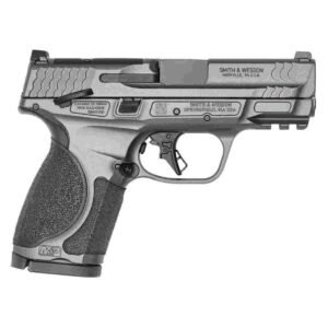 S&W M&P 9 M2.0 Metal Compact OR Handgun 9mm Luger 15rd Magazine(2) 3.6" Barrel Tungsten Gray Cerakote Thumb Safety