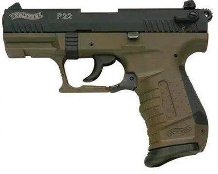 Walther P22 Handgun CA Compliant .22LR 10rd Magazine 3.42" Barrel Military