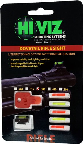 HIVIZ RIFLE FRONT SIGHT FOR - 3/8" DOVETAIL .380" - Image 2