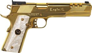 IVER JOHNSON EAGLE XL PORTED - 45ACP 6" 24K GOLD WHITE PEARL