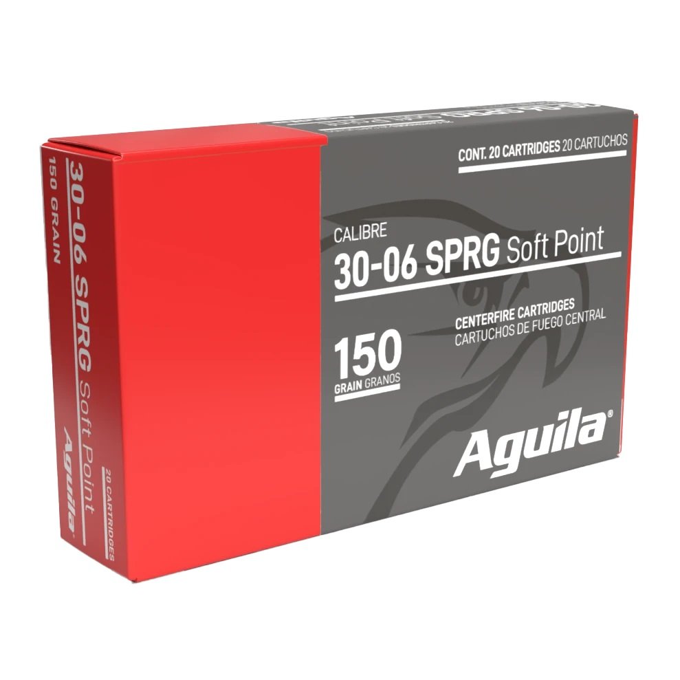 Aguila Ammunition 30-06 Springfield Rifle Ammo - 150 Grain | Soft Point | 20rd Box