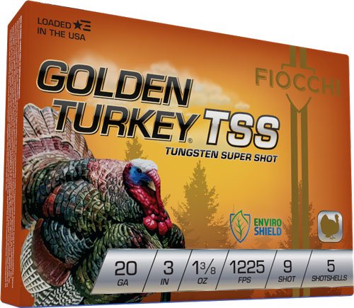 FIOCCHI GOLDEN TURKEY TSS 20GA - 3" 1-3/8OZ #9 5RD 10BX/CS