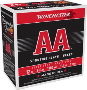 WINCHESTER AA 12GA 2.75" - 1-1/8OZ #9 1300FPS 250RD CASE