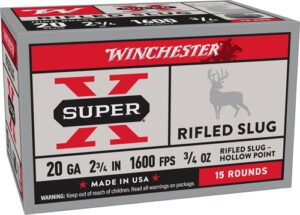 WINCHESTER SUPER-X 20GA 2.75" - 3/4OZ RIFLES SLUG 15RD 10BX/CS