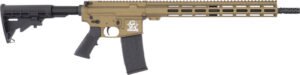 GLFA AR15 LEFT HAND RIFLE 223 - WYLDE 16" NIT BBL BRONZE