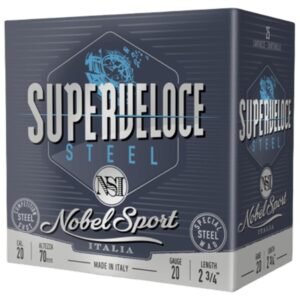 Nobel Target Steel Shotshells 20 ga 2-3/4" 1oz 1378 fps #7 25/ct