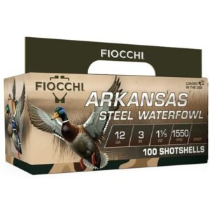 Fiocchi Arkansas Steel Waterfowl Shotshells 12ga 3" 1-1/5oz 1550 fps #3 100/ct