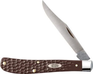 CASE KNIVES JIGGED BROWN - SYNTHETIC SLIMLINE TRAPPER