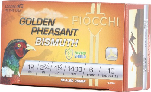 FIOCCHI GOLDEN PHEASANT 12GA - 2.75" 1-1/4OZ #6 10RD 10BX/CS