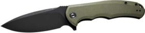 CIVIVI KNIFE PRAXIS 3.75" OD - GREEN G10/BLACK STONEWASHED