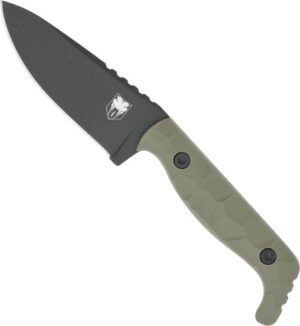 COBRATEC KINGPIN 4" FIXED BLD - OD GREEN D2 STEEL W/KDX SHEATH