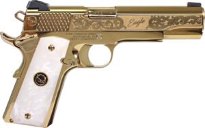 IVER JOHNSON EAGLE NOBLE WP - 1911 45ACP 8RD ENGRAVED GOLD
