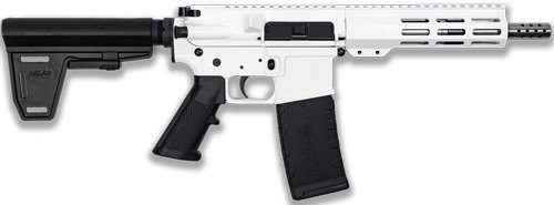 GLFA AR15 PISTOL W/BRACE 223 - WYLDE 7.5" SS BARREL WHITE