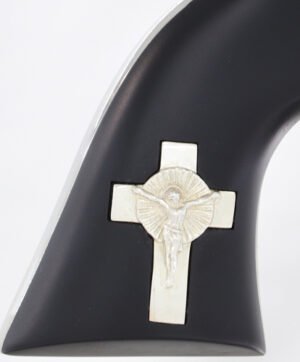 CIMARRON HOLY SMOKER 357MAG FS - 4.75" WHITE/SILVER CROSS BLACK