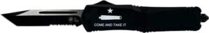 TEMPLAR KNIFE LARGE OTF COME - AND TAKE IT 3.5" BLK TANTO SRT