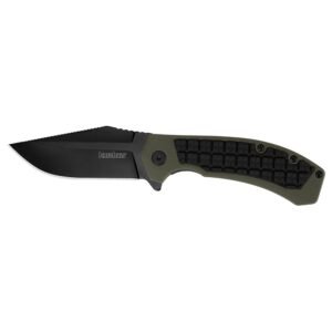Kershaw Faultline Folder Knife 3" Drop Point Blade Olive