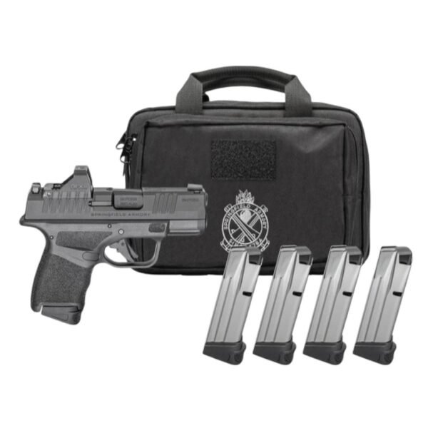 Springfield Gear Pac Hellcat Micro-Compact OSP Handgun 9mm Luger 11(1)&13(3)rd Magazines 3" Barrel Green Dot & Bag