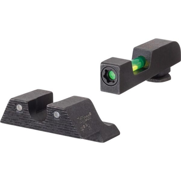 Trijicon DI Night Sight Set Green with Black Outline Front and Rear for Standard Frame Glock Models
