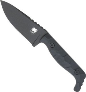 COBRATEC KINGPIN 4" FIXED BLD - BLACK D2 STEEL W/KYDEX SHEATH