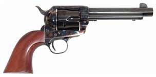 CIMARRON FRONTIER 38SPL/357MAG - PW FS 5.5" CC/BLUED WALNUT
