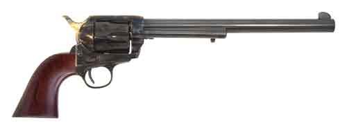 CIMARRON WYATT EARP 45LC OM - FS 10" CC/BL WALNUT W/O BADGE