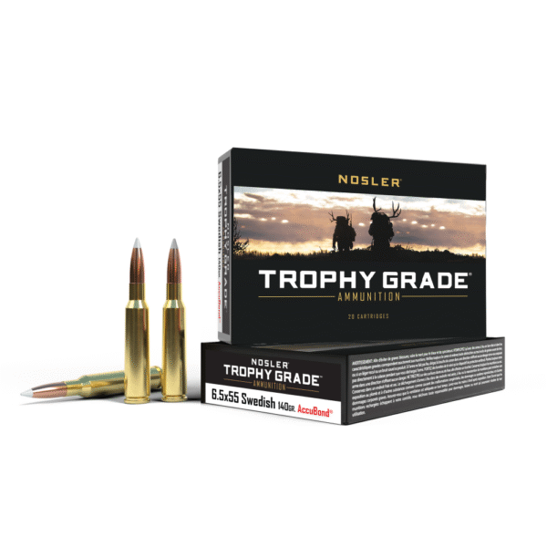 Nosler Accubond Trophy Grade Rifle Ammunition 6.5x55 Mauser 140 gr PT 2650 fps 20/ct