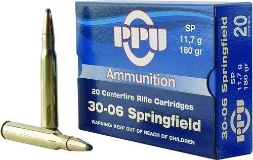 PPU Rifle Ammunition .30-06 Sprg 180 gr SP 2910 fps 20/ct