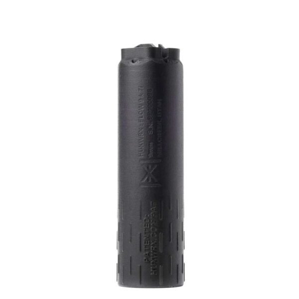 Huxwrx FLow 9K TI Suppressor 9mm Luger 1/2x28 Thread Black