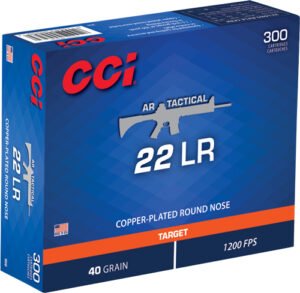 CCI TACTICAL 22LR 40GR PLATED - RN 1200FPS 300RD 10BX/CS