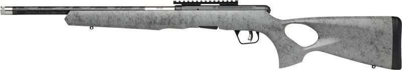 SAVAGE B22 22LR TIMBERLITE - THUMBHOLE 18" CF 10RD GRY WOOD - Image 2
