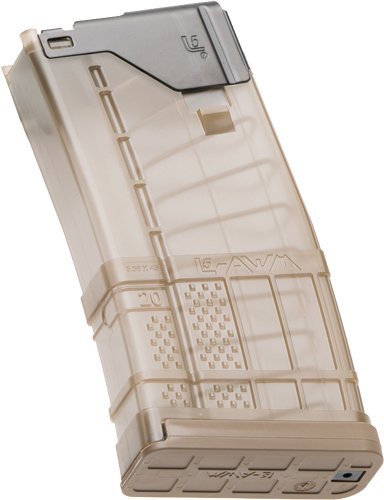 LANCER MAGAZINE L5AWM AR-15 - 5.56X45 20RD TRANS DARK EARTH