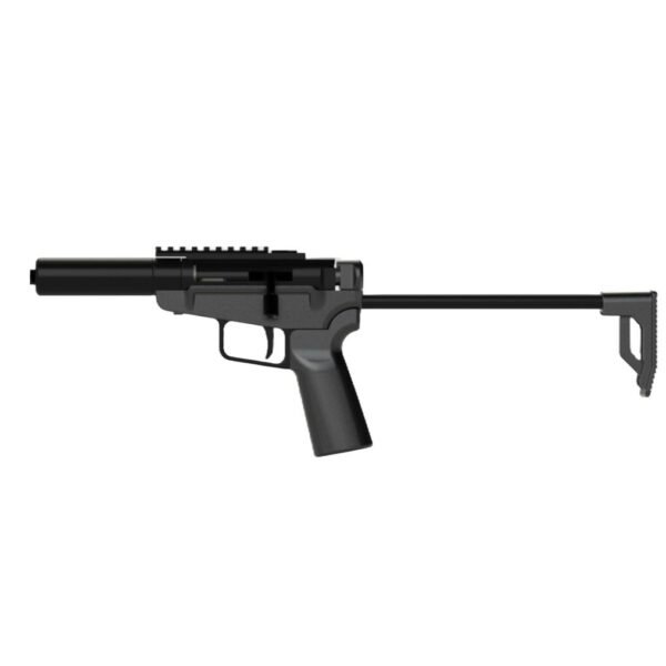 Dark Mountain Stowaway Handgun 9mm Luger Single Shot 5" 1/2x28 Threaded Barrel Black with Brace Adapter