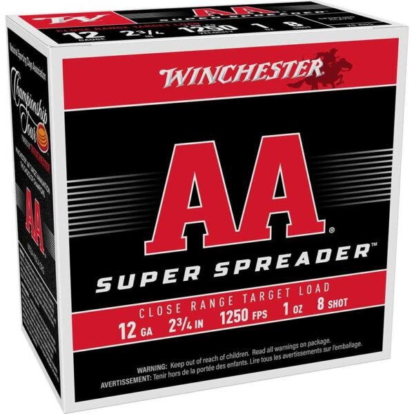 Winchester AA Super Spreader Shotshells 12ga 2-3/4" 1oz 1250 fps 25/ct