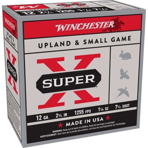 Winchester Super-X Heavy Game Shotshells 12 ga 2-3/4" 1-1/8 oz 1255 fps #7.5 25/ct