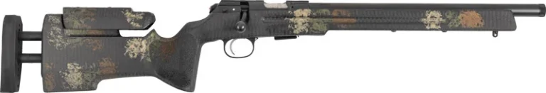 CZ 457 VARMINT 22LR 16" BLUE - THREADED MANNERS CAMO STOCK