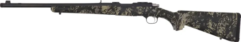 RUGER 77/357 357 MAGNUM - BLUE CAMO W/RINGS THREADED